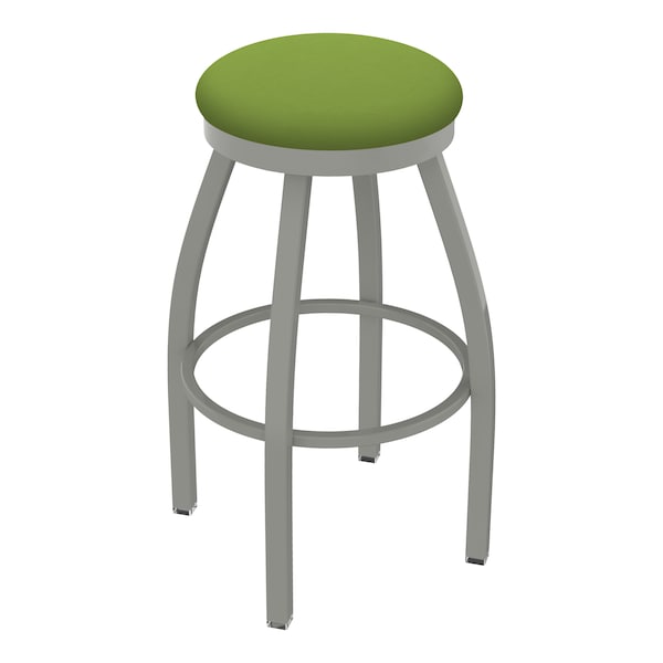 25" Swivel Counter Stool, Nickel Finish, Canter Kiwi Green Seat